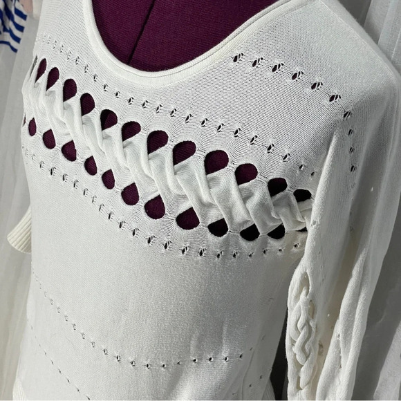 Armani exchange small white knitted sweater - Picture 7 of 8